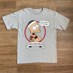 Trillblazin Bart Simpson Rasheed Wallace Ball Don’t Lie T-Shirt Sz L gray